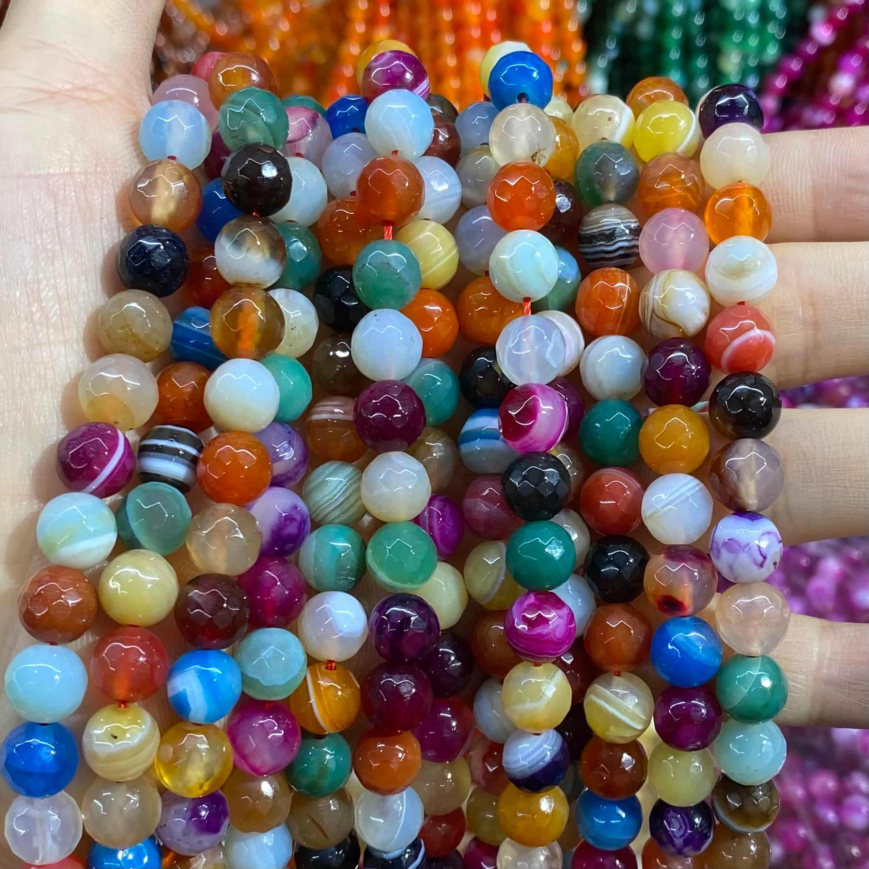 #1 Round Agate Beads 6mm/8mm/10mm/12mm