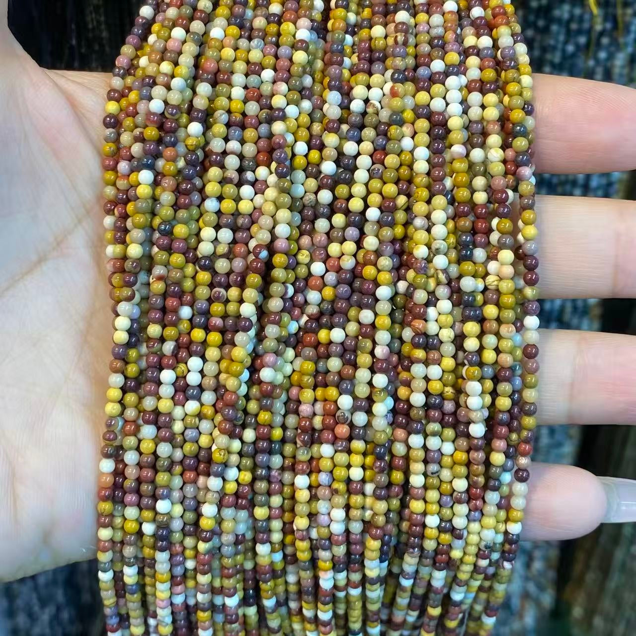 Tiny Round Smooth Beads Gemstone/Quartz/Jasper/Agate 2mm 3mm 4mm