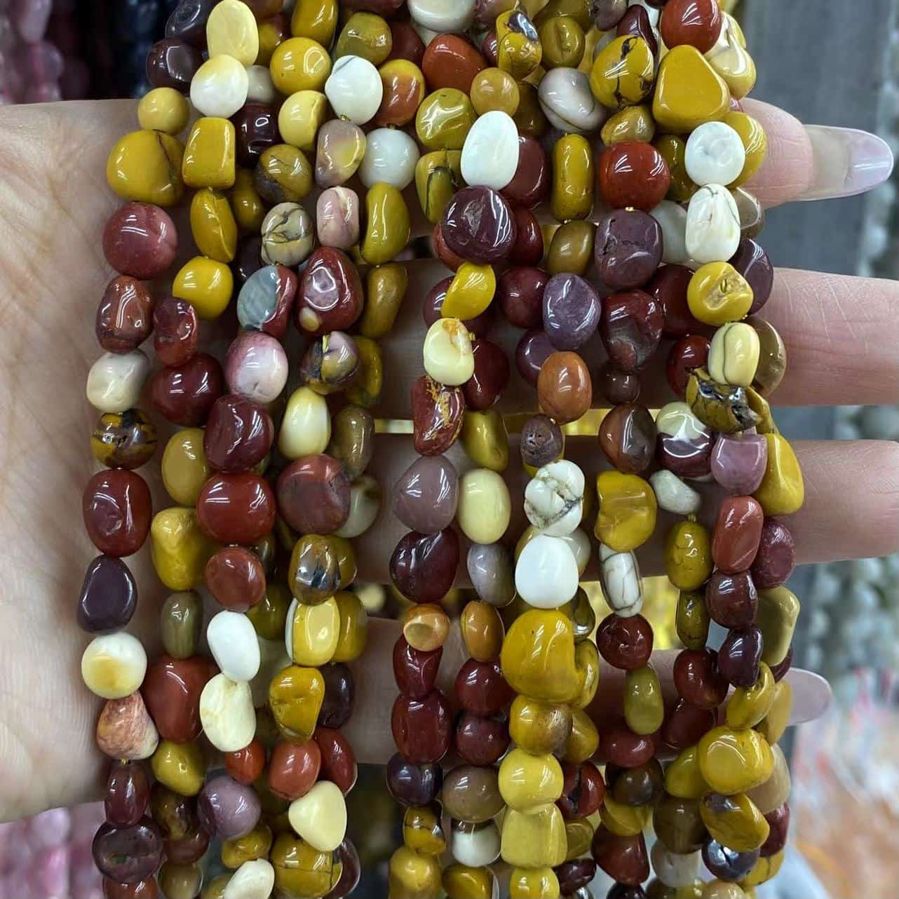 Nugget Smooth Beads 6-8mm Gemstone/Quartz/Jasper/Agate