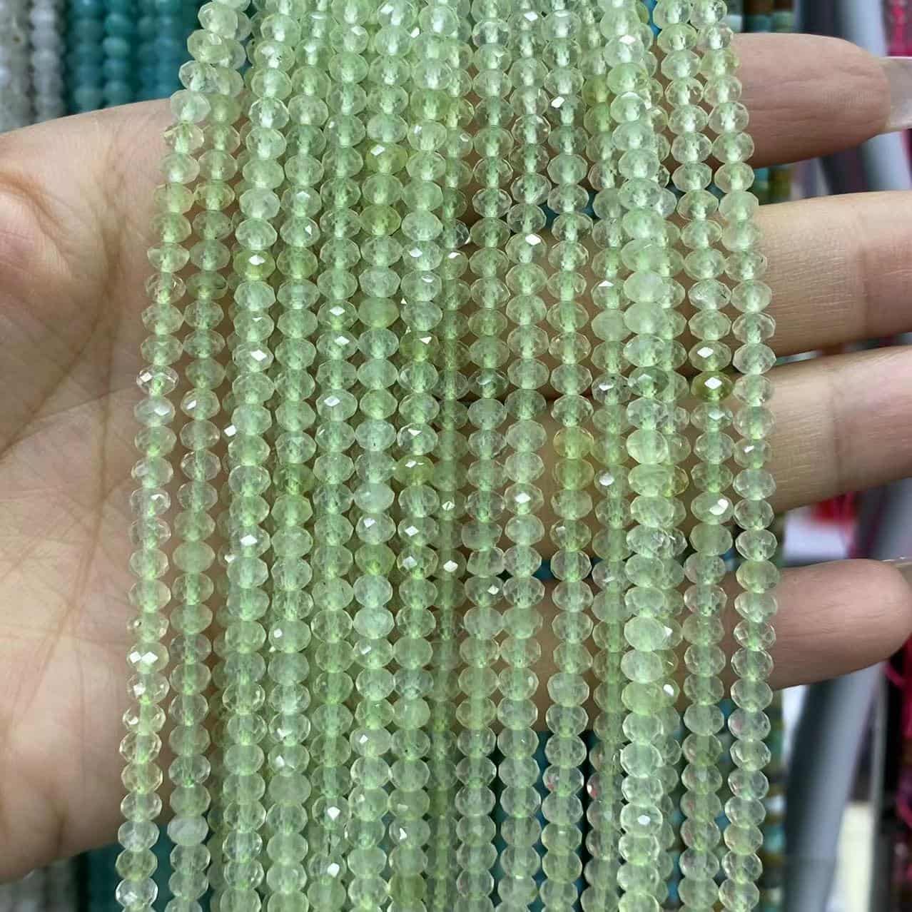 Faceted Rondelle Beads 2x3mm 3x4mm Gemstone/Quartz/Jasper/Agate