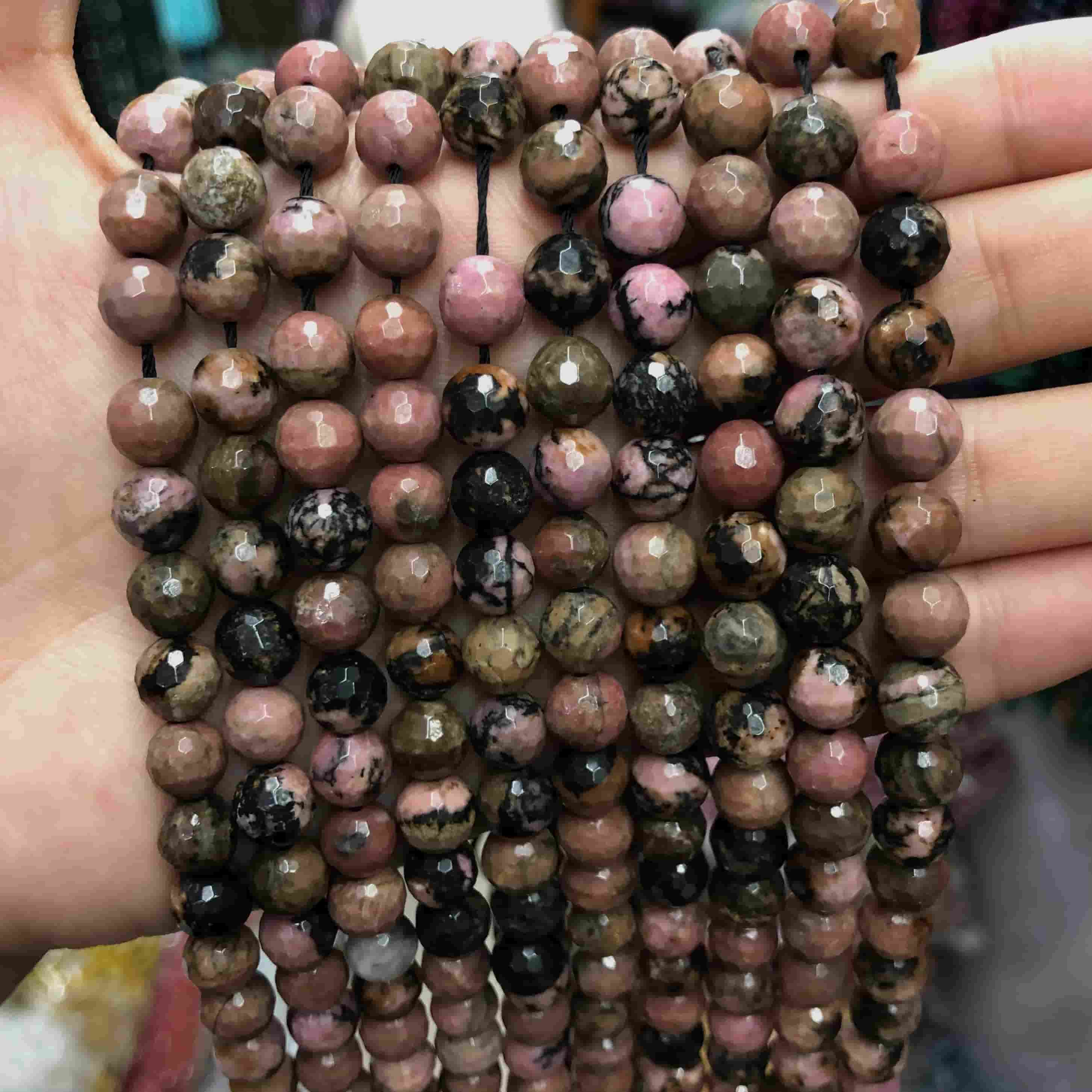 Round Faceted Beads Crystal/Quartz/Jasper/Agate 6mm 8mm 10mm
