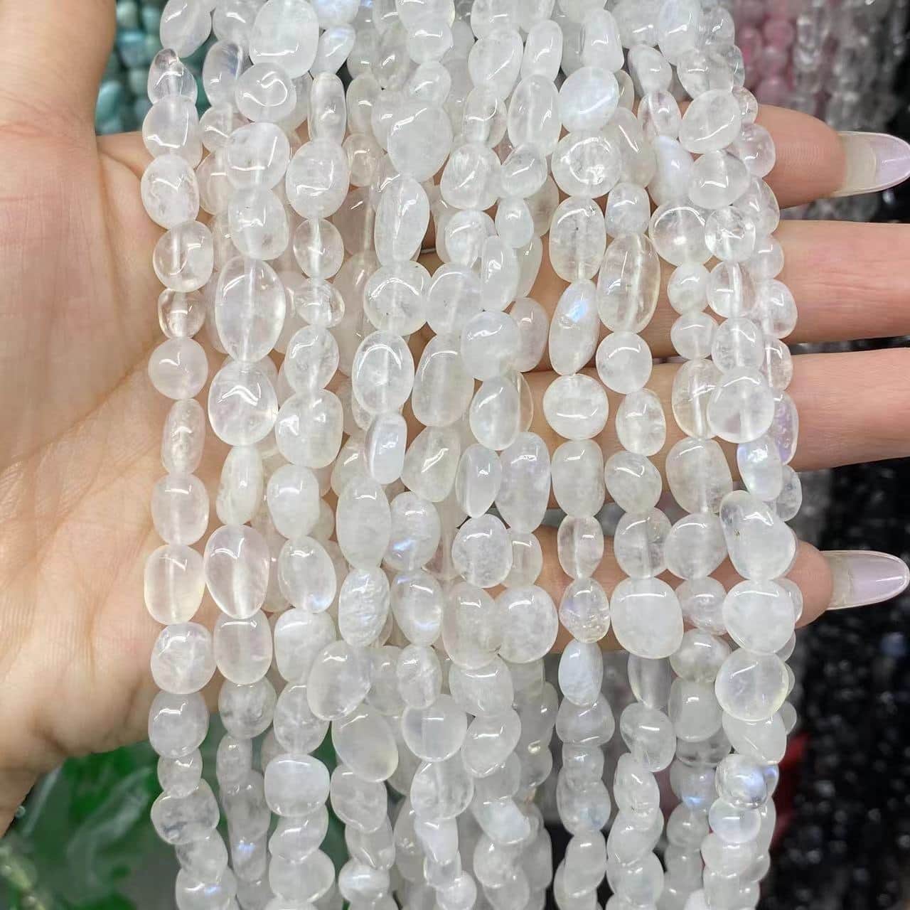Nugget Smooth Beads 6-8mm Gemstone/Quartz/Jasper/Agate