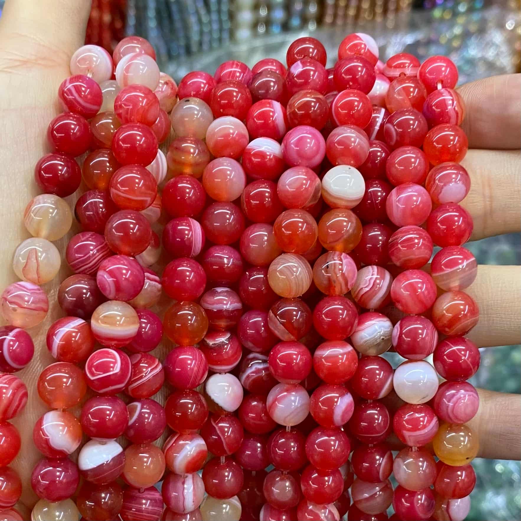 #1 Round Agate Beads 6mm/8mm/10mm/12mm