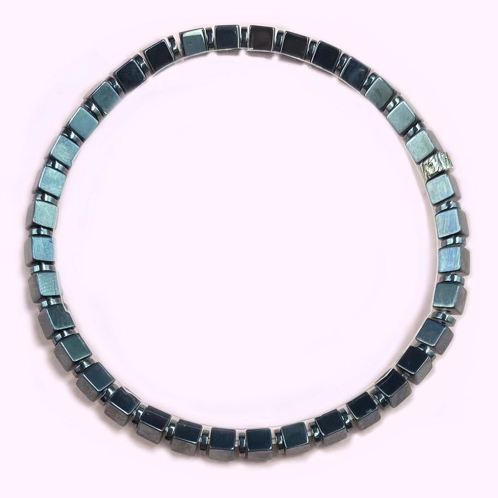 Cube Hematite for Weight Loss Crystal Bracelet