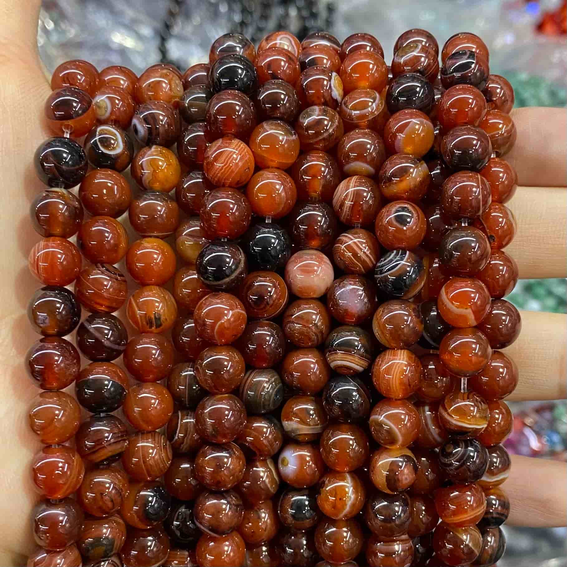 #1 Round Agate Beads 6mm/8mm/10mm/12mm