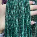2mm 3mm 4mm Faceted Round Malachite Beads