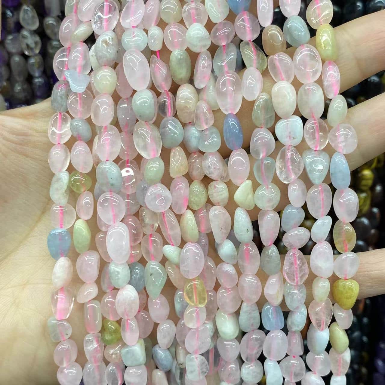 Nugget Smooth Beads 6-8mm Gemstone/Quartz/Jasper/Agate