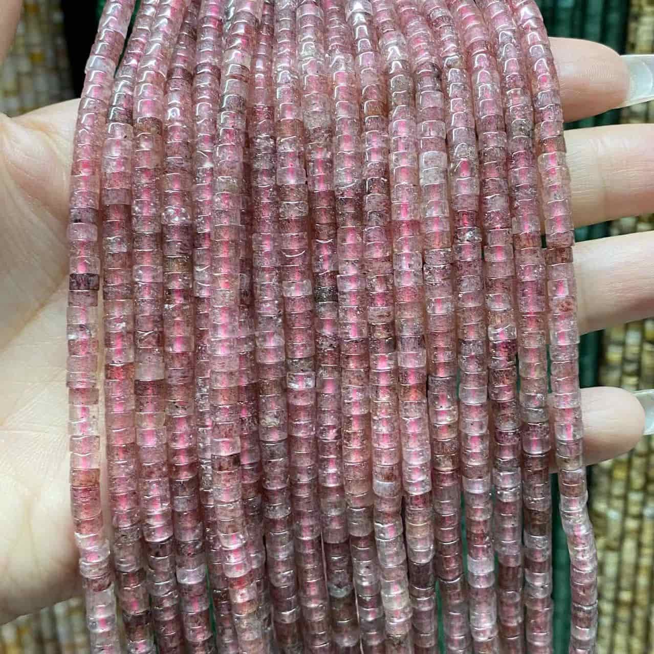 Heishi Rondelle Beads 2x4mm Quartz/Jasper/Agate/Crystal