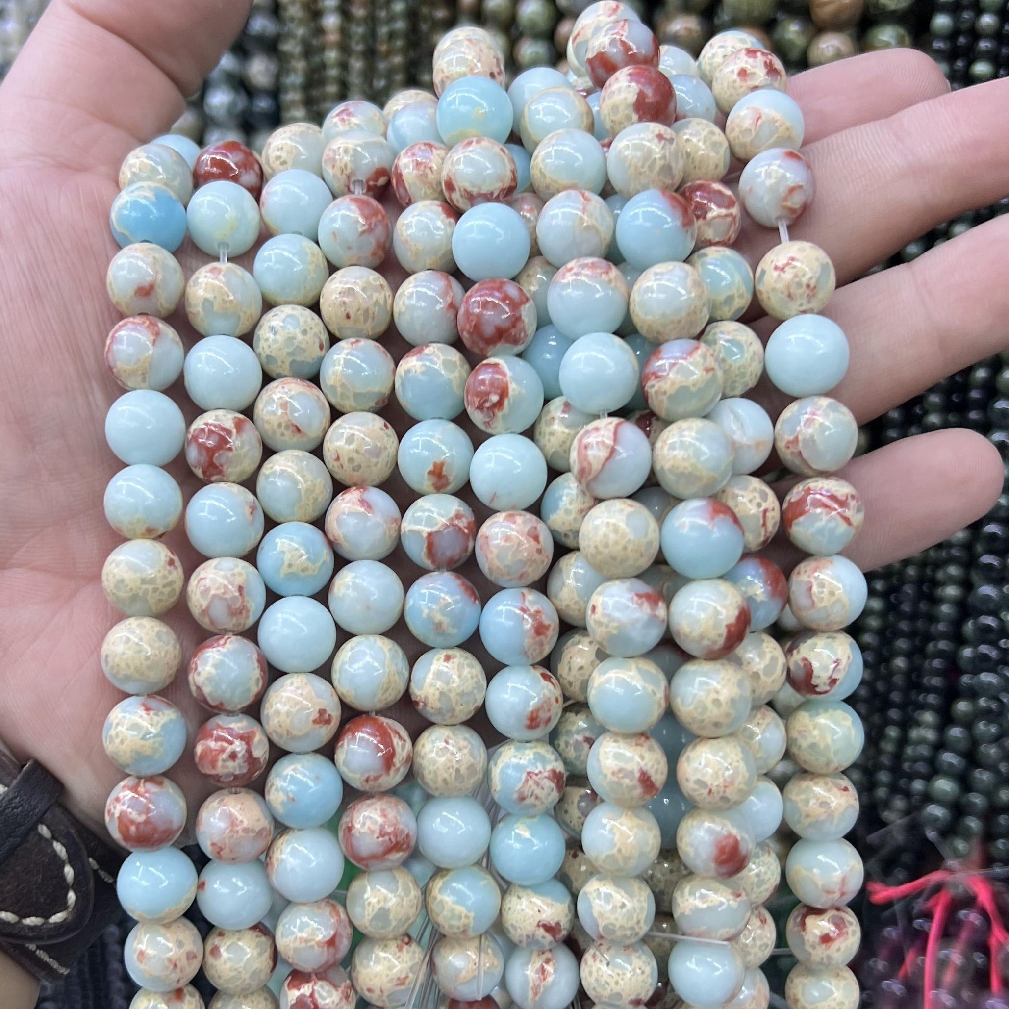 $2.5--8mm semi precious beads #1 Free Shipping