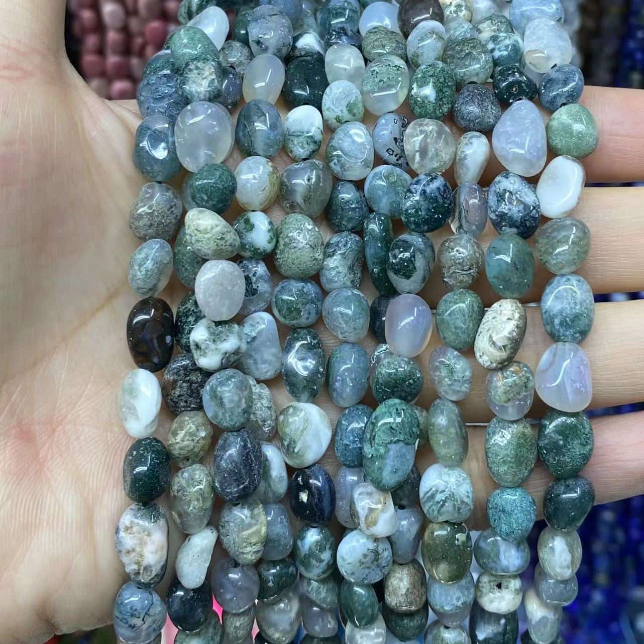 Nugget Smooth Beads 6-8mm Gemstone/Quartz/Jasper/Agate