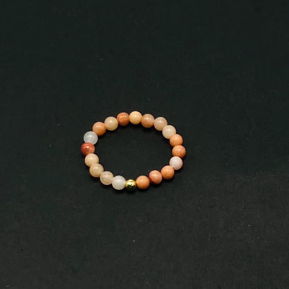 3mm Multi Round Bead Ring Elastic Rings Stackable
