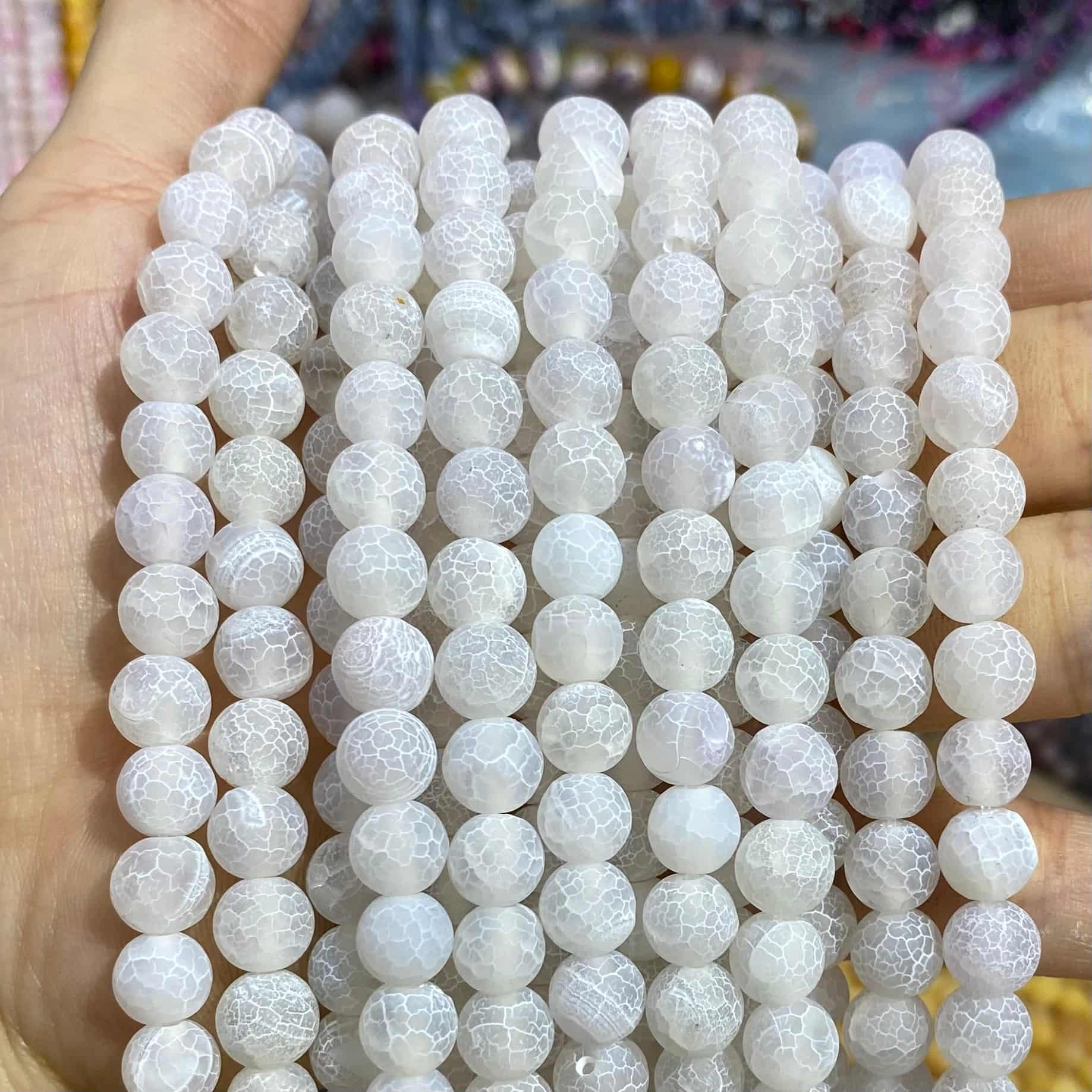 #1 Round Agate Beads 6mm/8mm/10mm/12mm