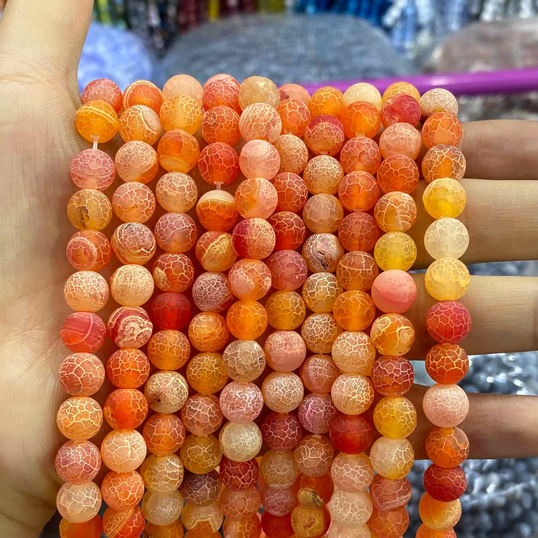#1 Round Agate Beads 6mm/8mm/10mm/12mm