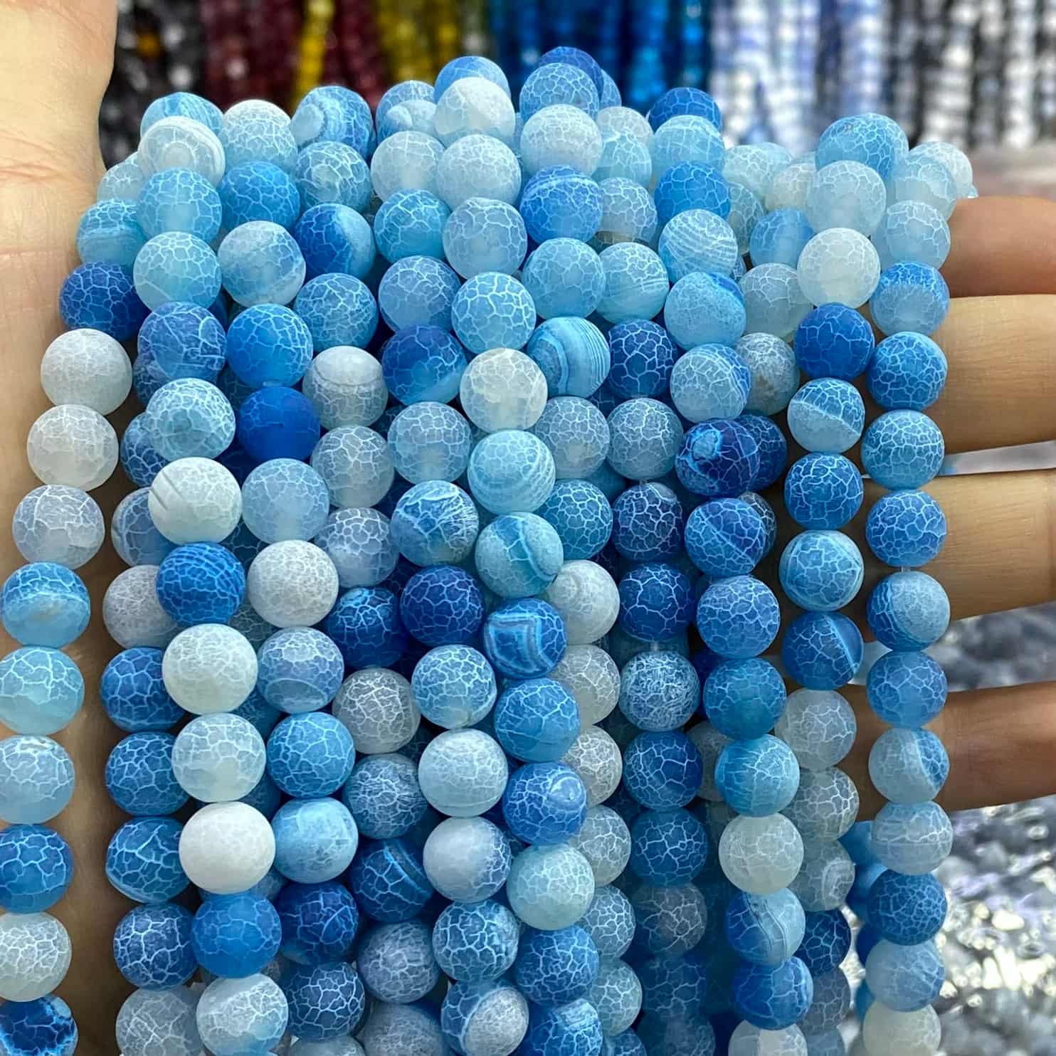 #1 Round Agate Beads 6mm/8mm/10mm/12mm