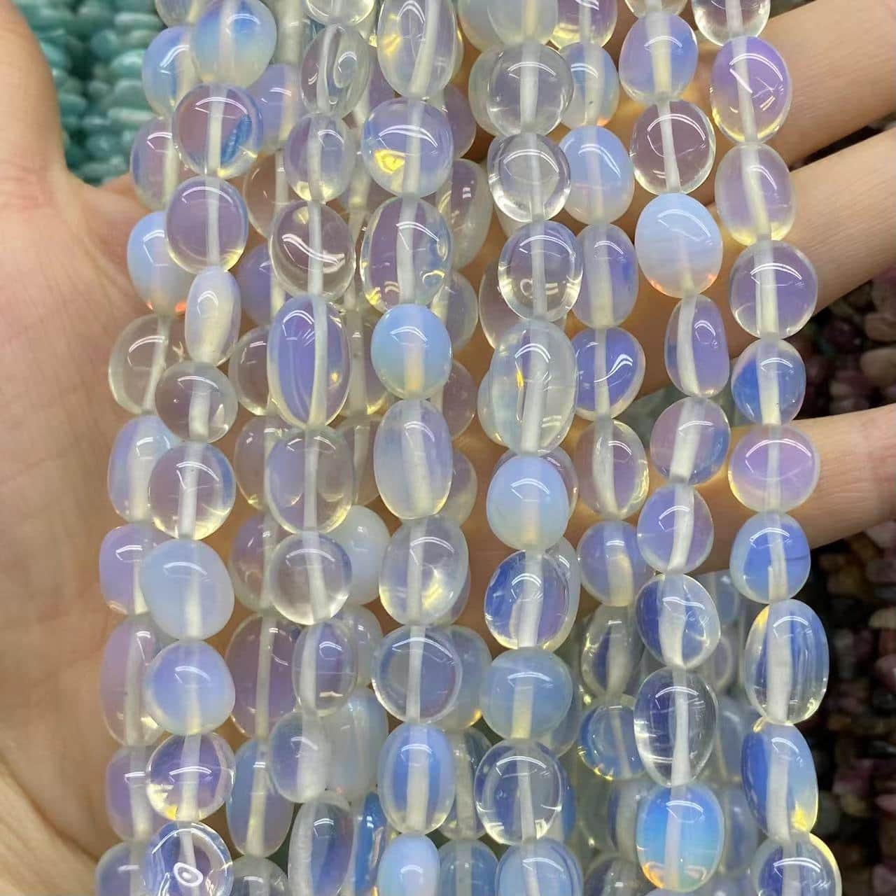 Nugget Smooth Beads 6-8mm Gemstone/Quartz/Jasper/Agate