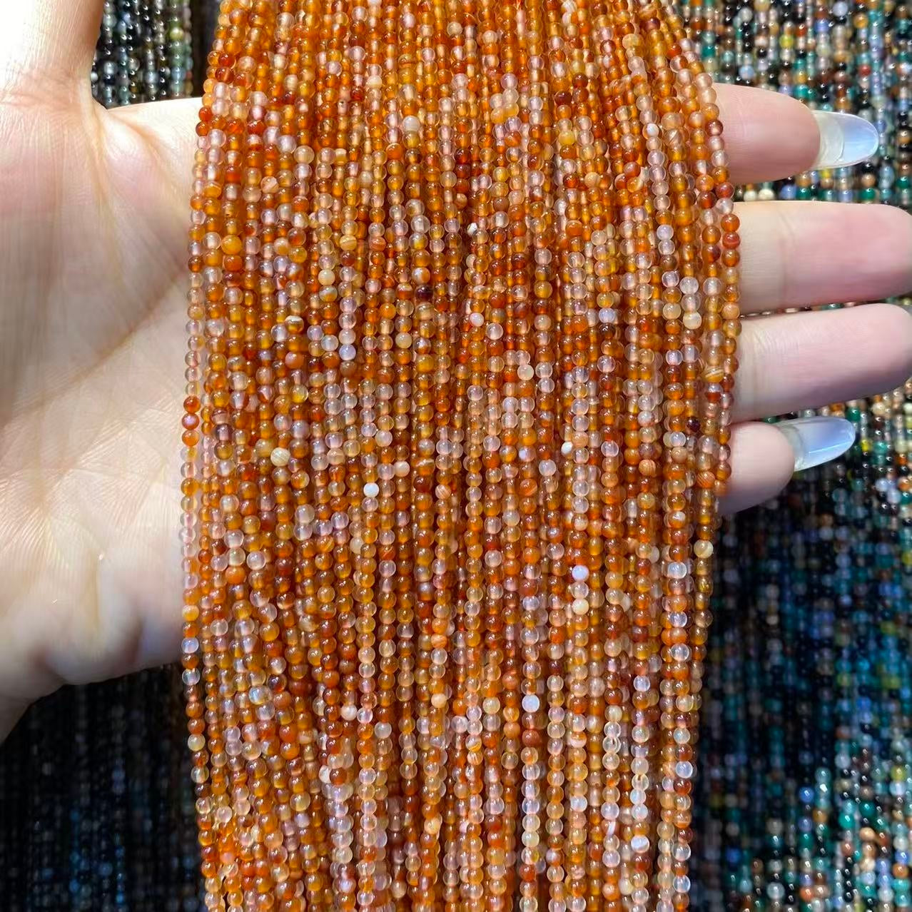 Tiny Round Smooth Beads Gemstone/Quartz/Jasper/Agate 2mm 3mm 4mm