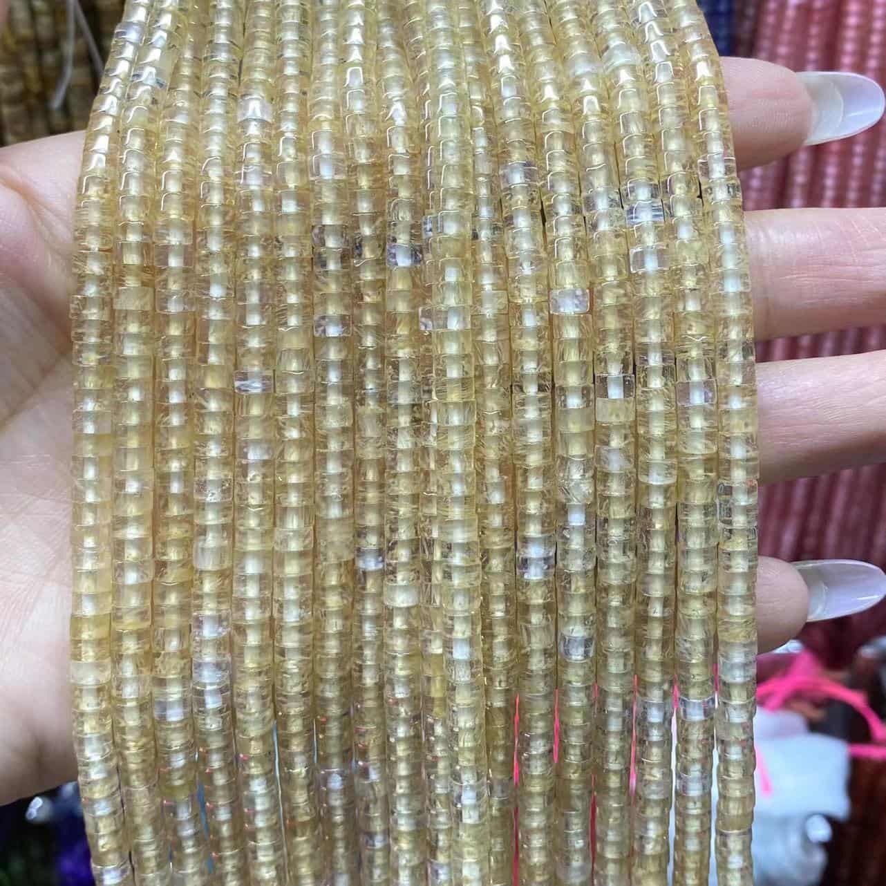 Heishi Rondelle Beads 2x4mm Quartz/Jasper/Agate/Crystal