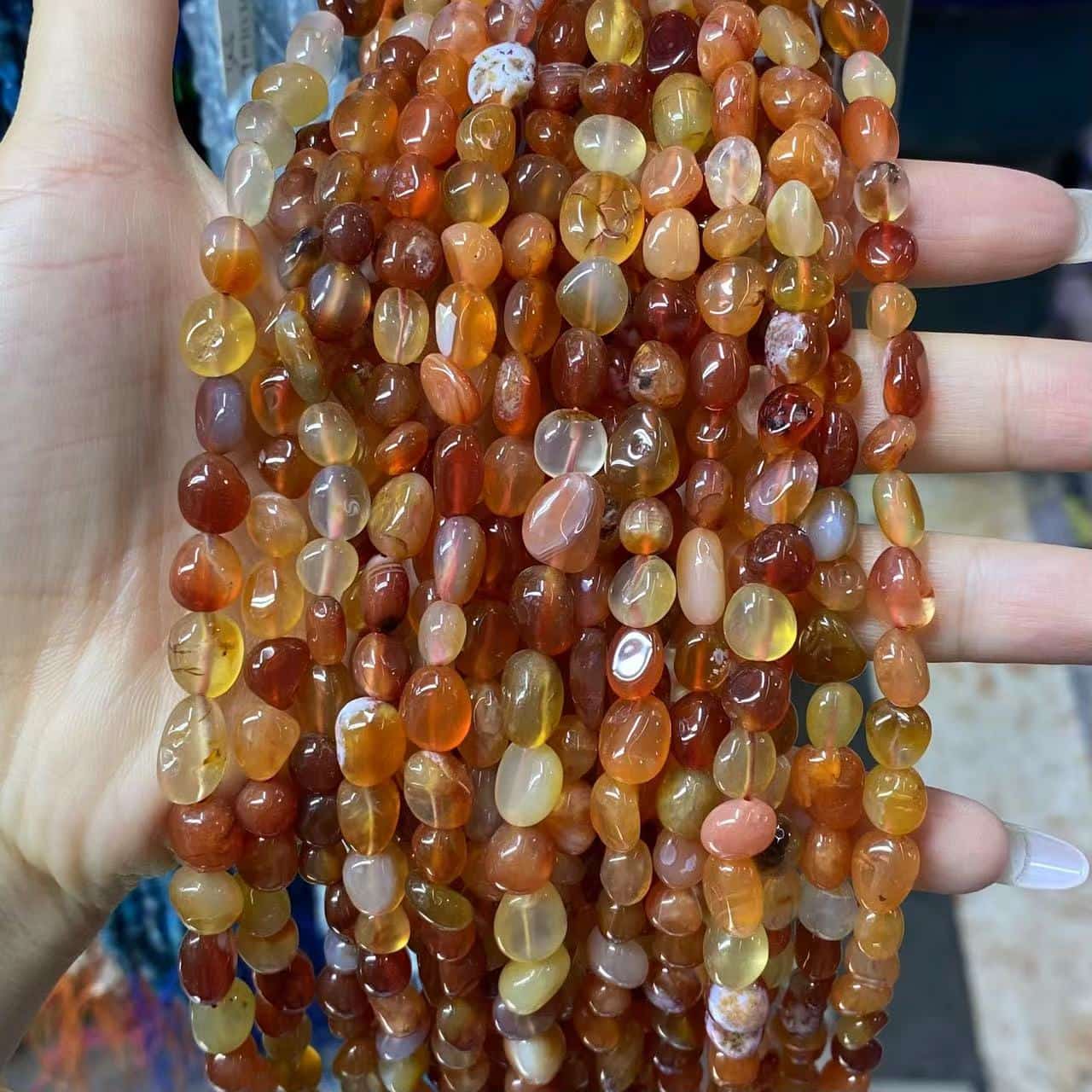 Nugget Smooth Beads 6-8mm Gemstone/Quartz/Jasper/Agate