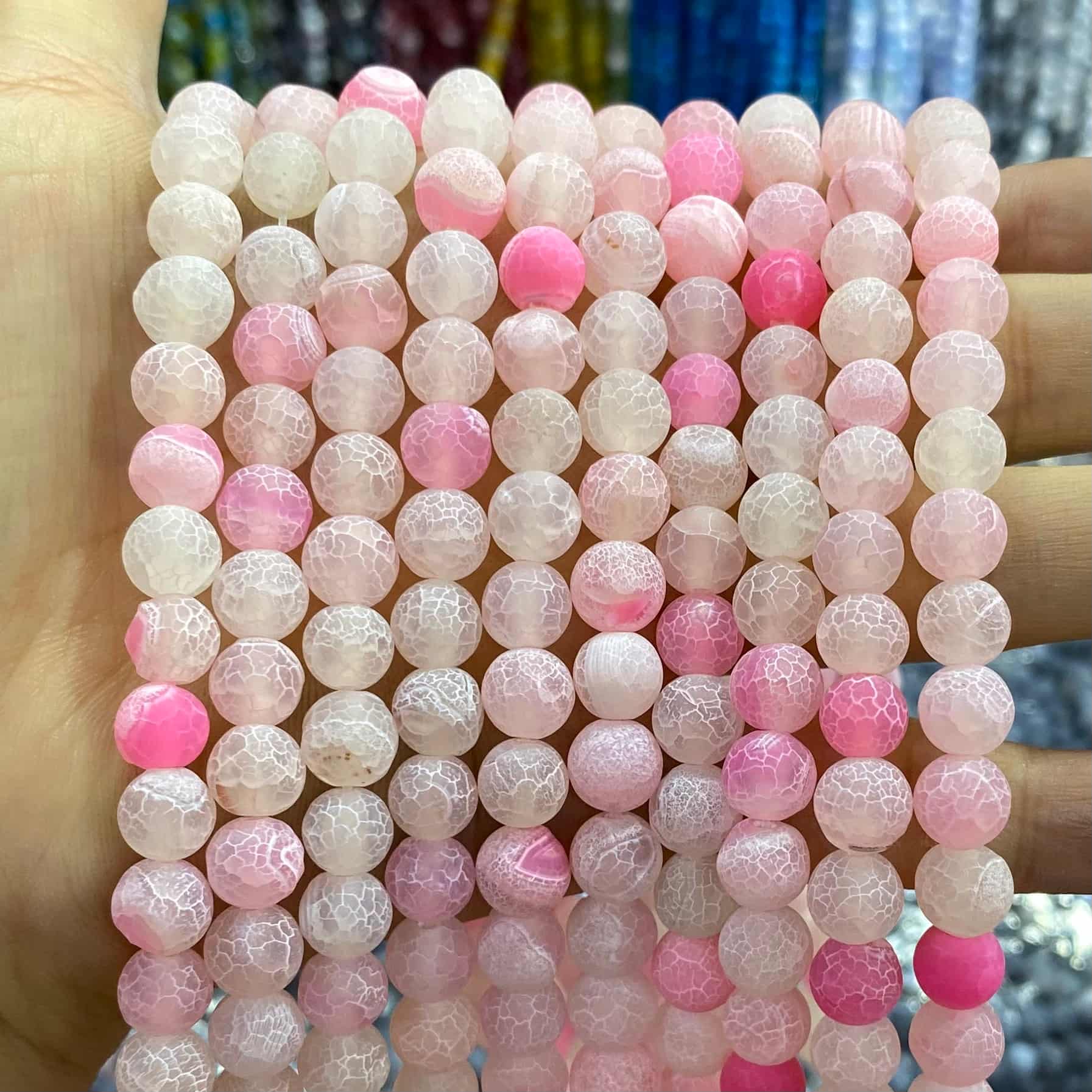 #1 Round Agate Beads 6mm/8mm/10mm/12mm