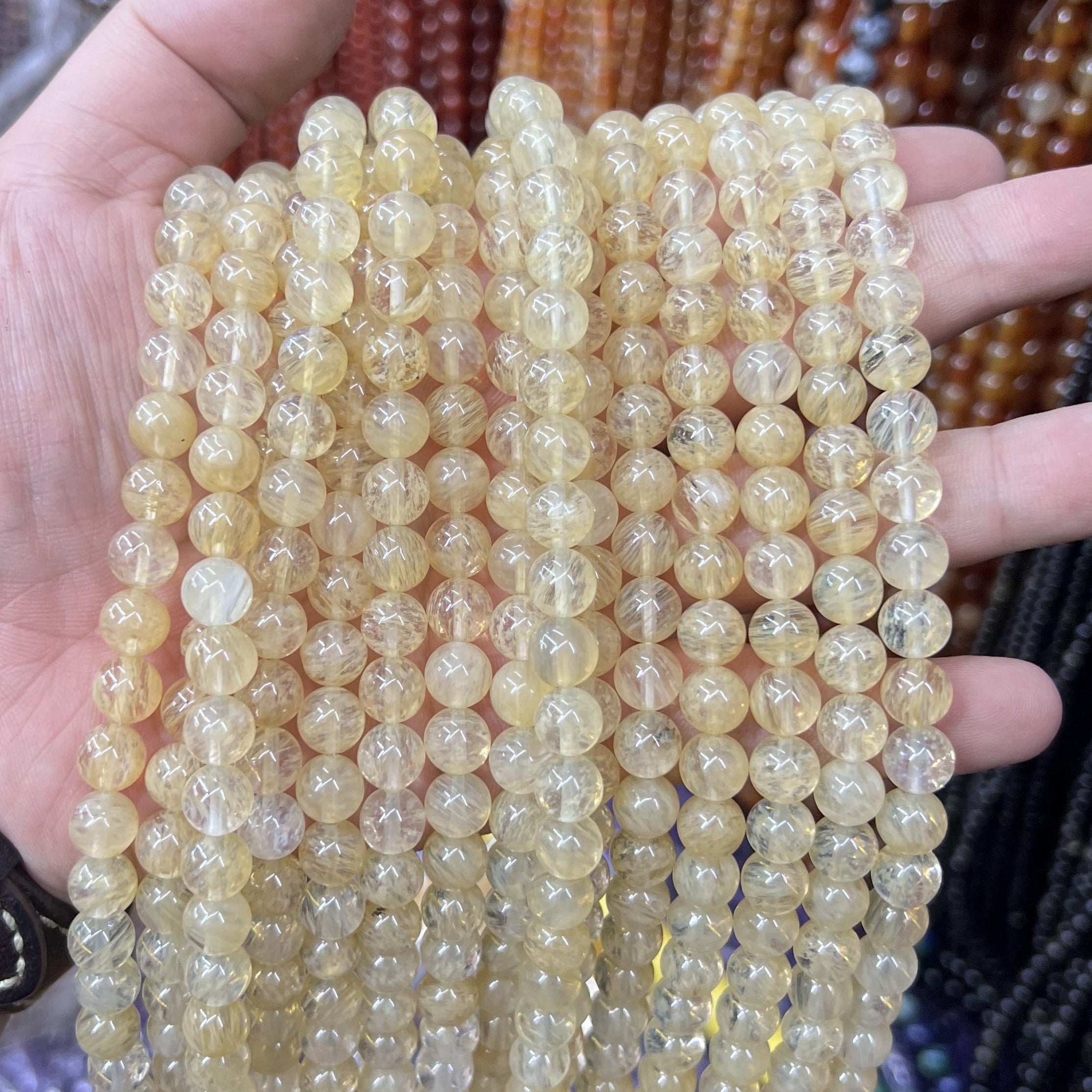 $2.5--8mm semi precious beads #1 Free Shipping