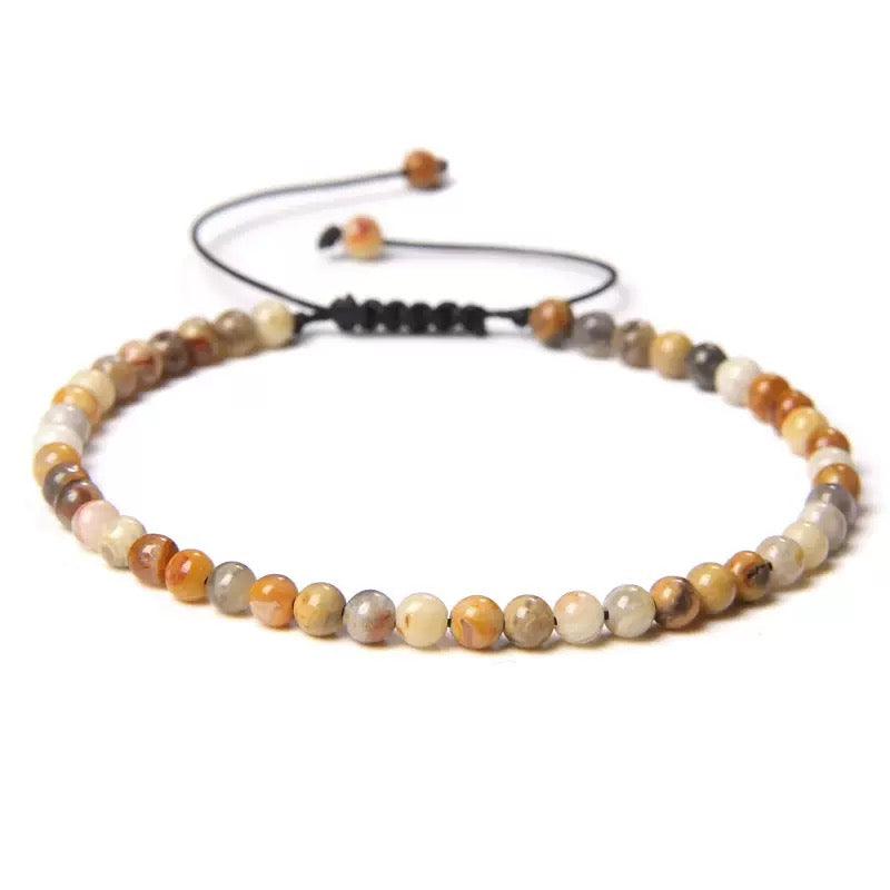 Beads Bracelet Adjustable Rope String Braided Bracelets 4mm 6mm 8mm