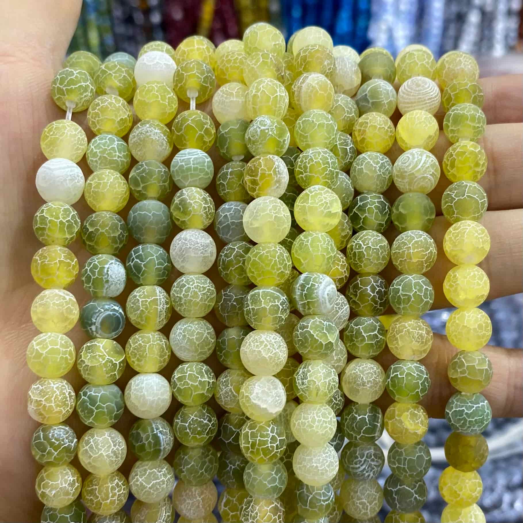 #1 Round Agate Beads 6mm/8mm/10mm/12mm