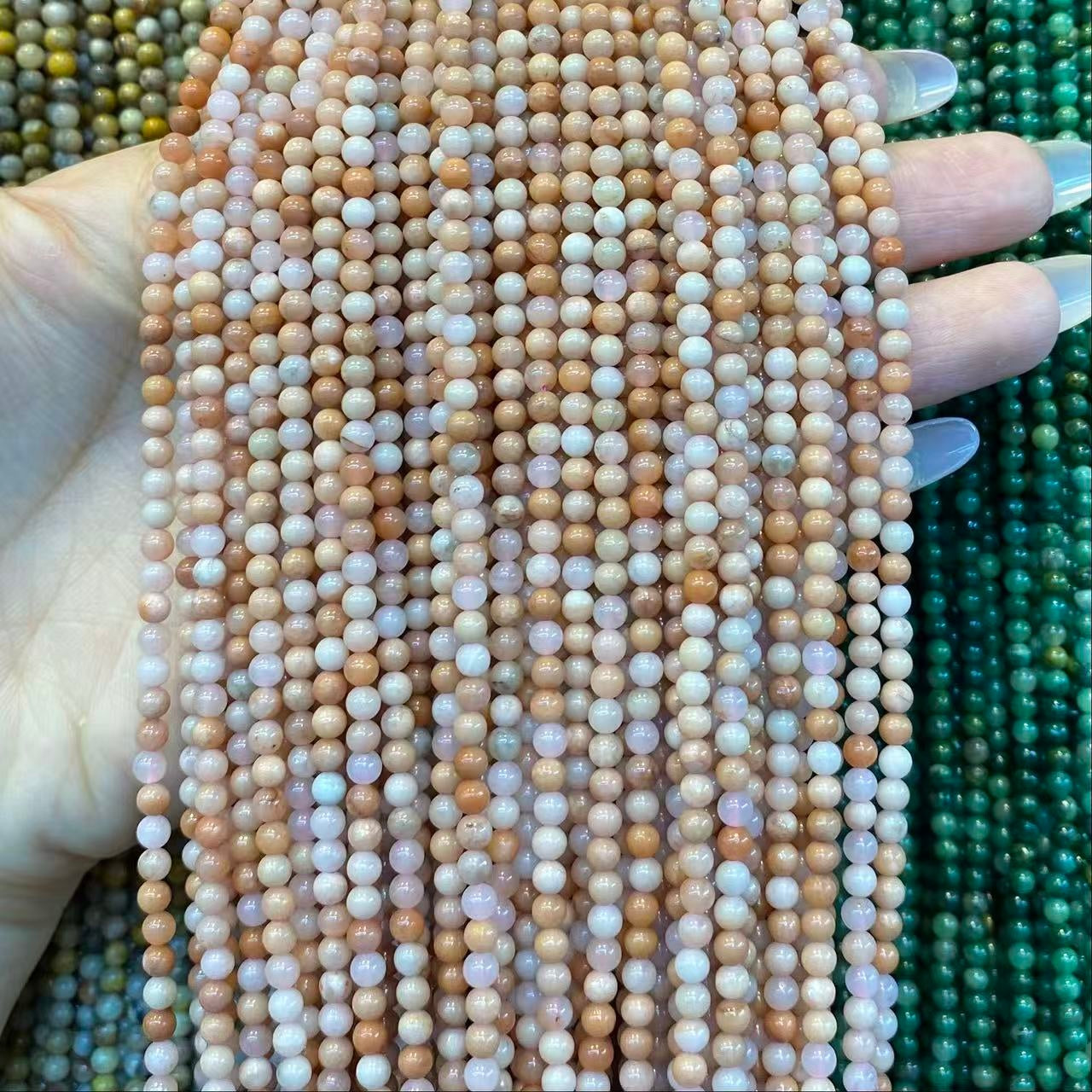 Tiny Round Smooth Beads Gemstone/Quartz/Jasper/Agate 2mm 3mm 4mm