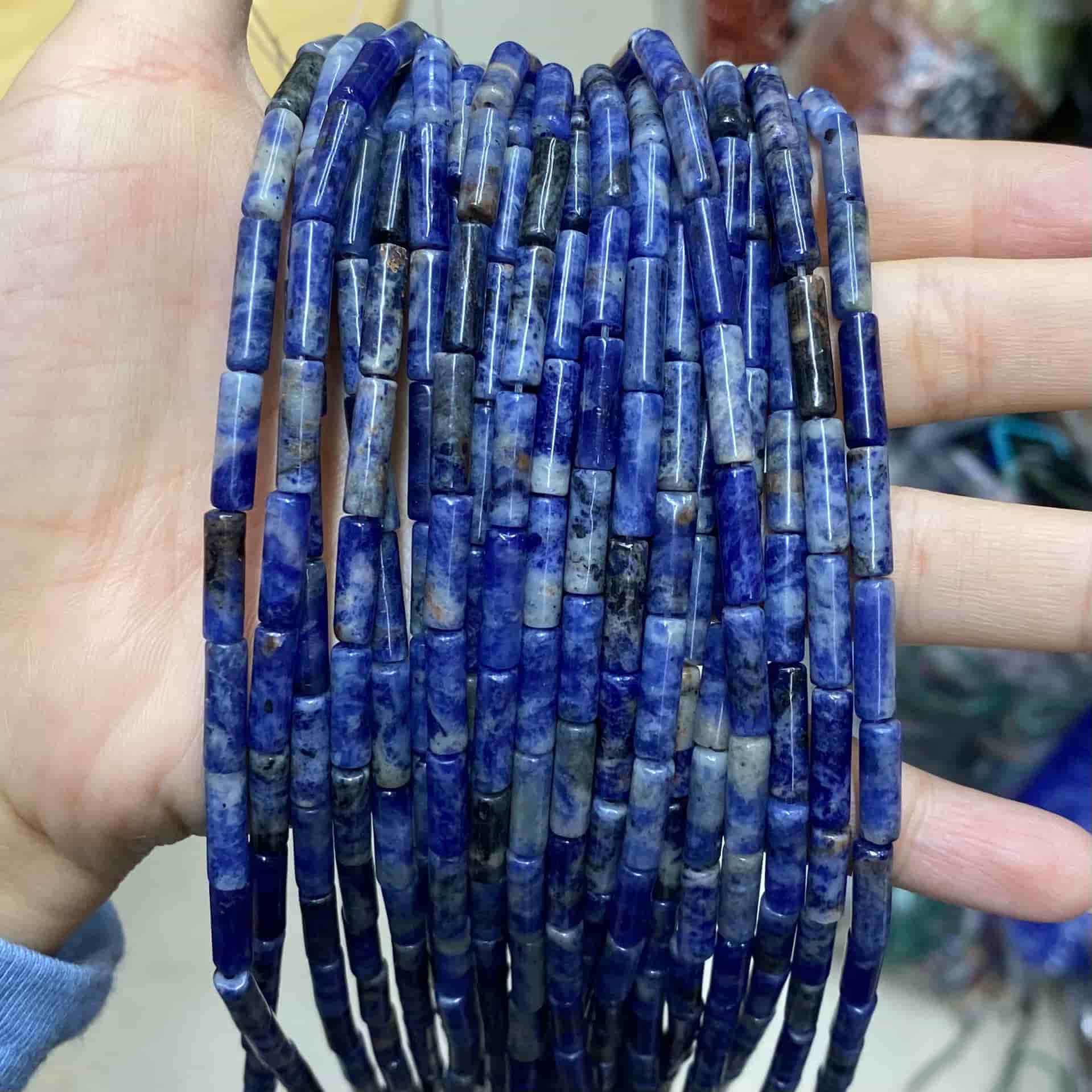 Cylindrical Tube Beads 4x13mm Quartz/Jasper/Agate/Crystal