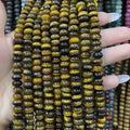 Smooth Rondelle Tigers Eye Beads