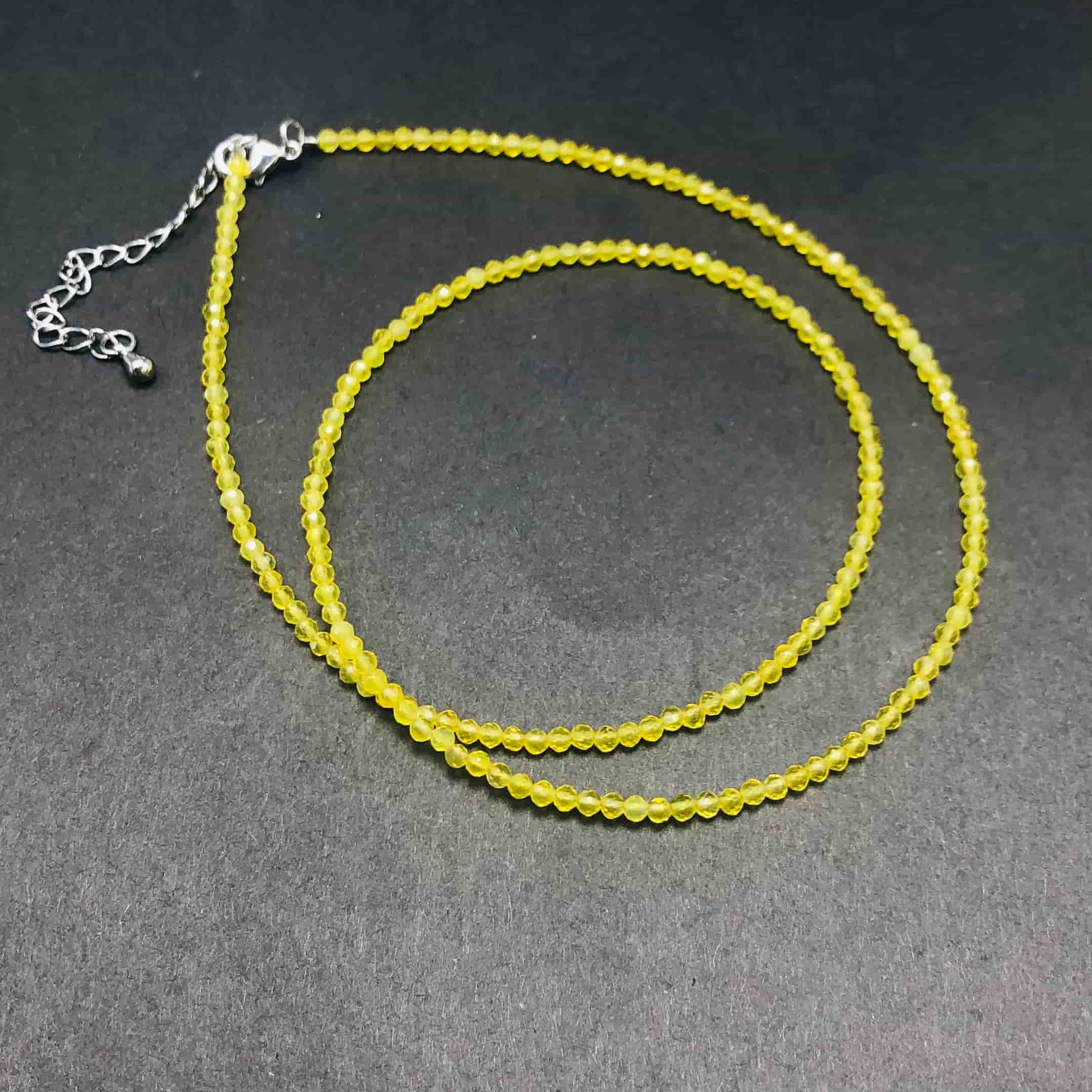 2mm Shining Beads Stone Necklace Choker Jewelry