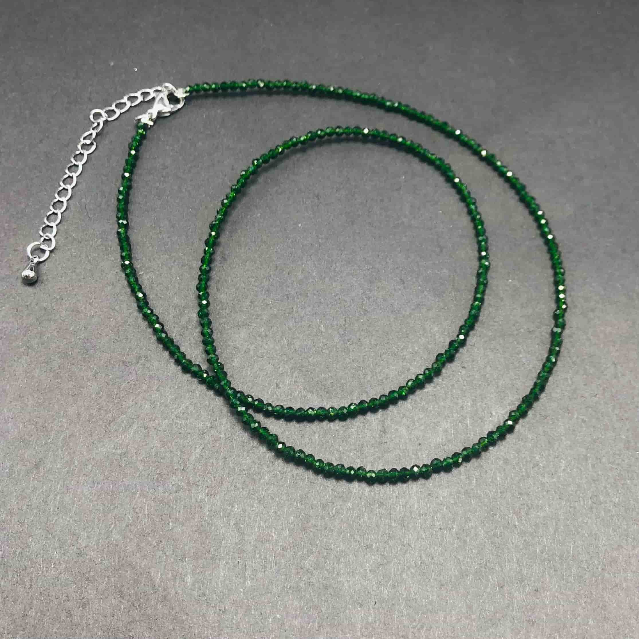 2mm Shining Beads Stone Necklace Choker Jewelry