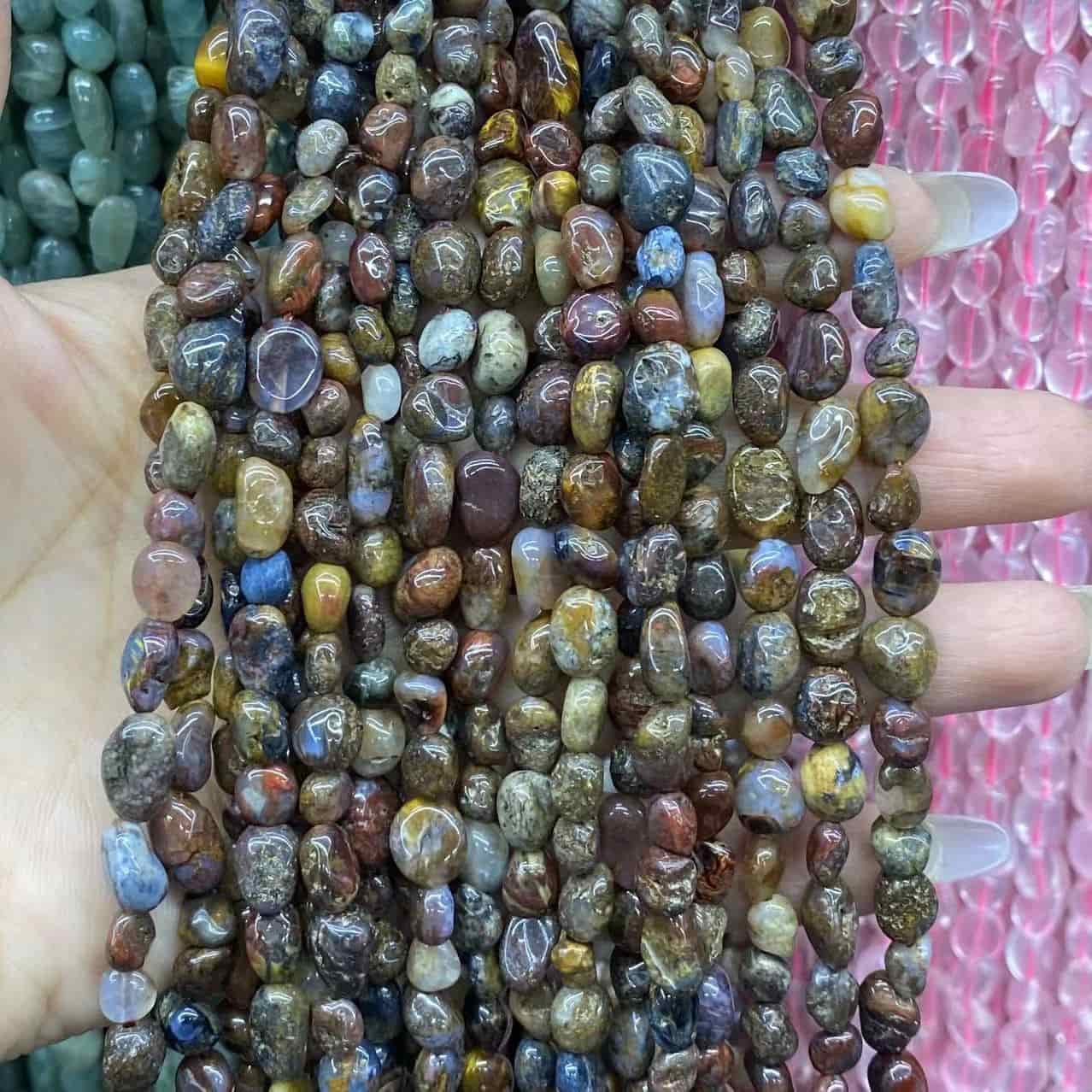 Nugget Smooth Beads 6-8mm Gemstone/Quartz/Jasper/Agate