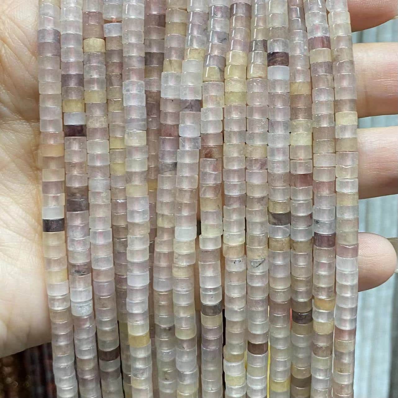 Heishi Rondelle Beads 2x4mm Quartz/Jasper/Agate/Crystal