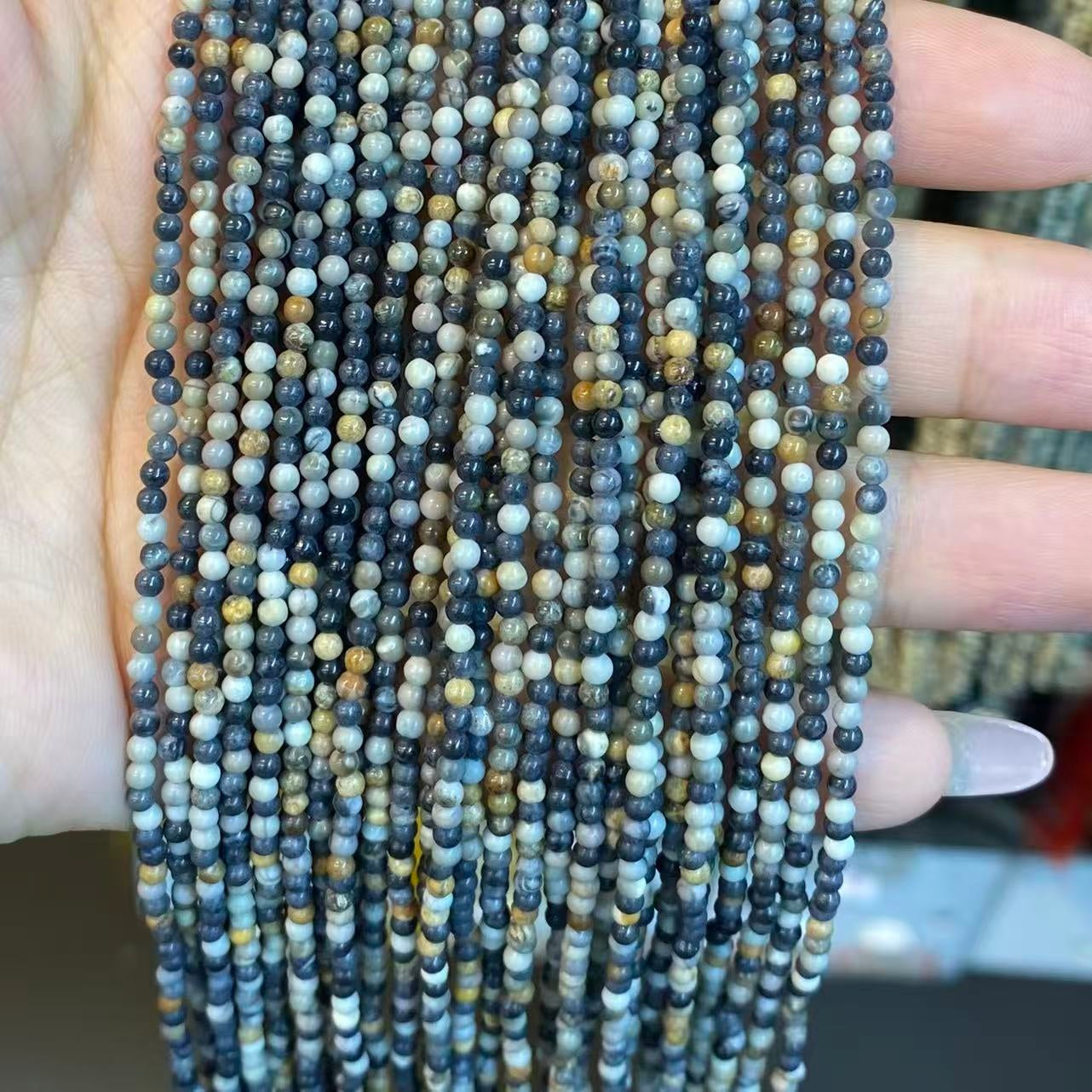 Tiny Round Smooth Beads Gemstone/Quartz/Jasper/Agate 2mm 3mm 4mm