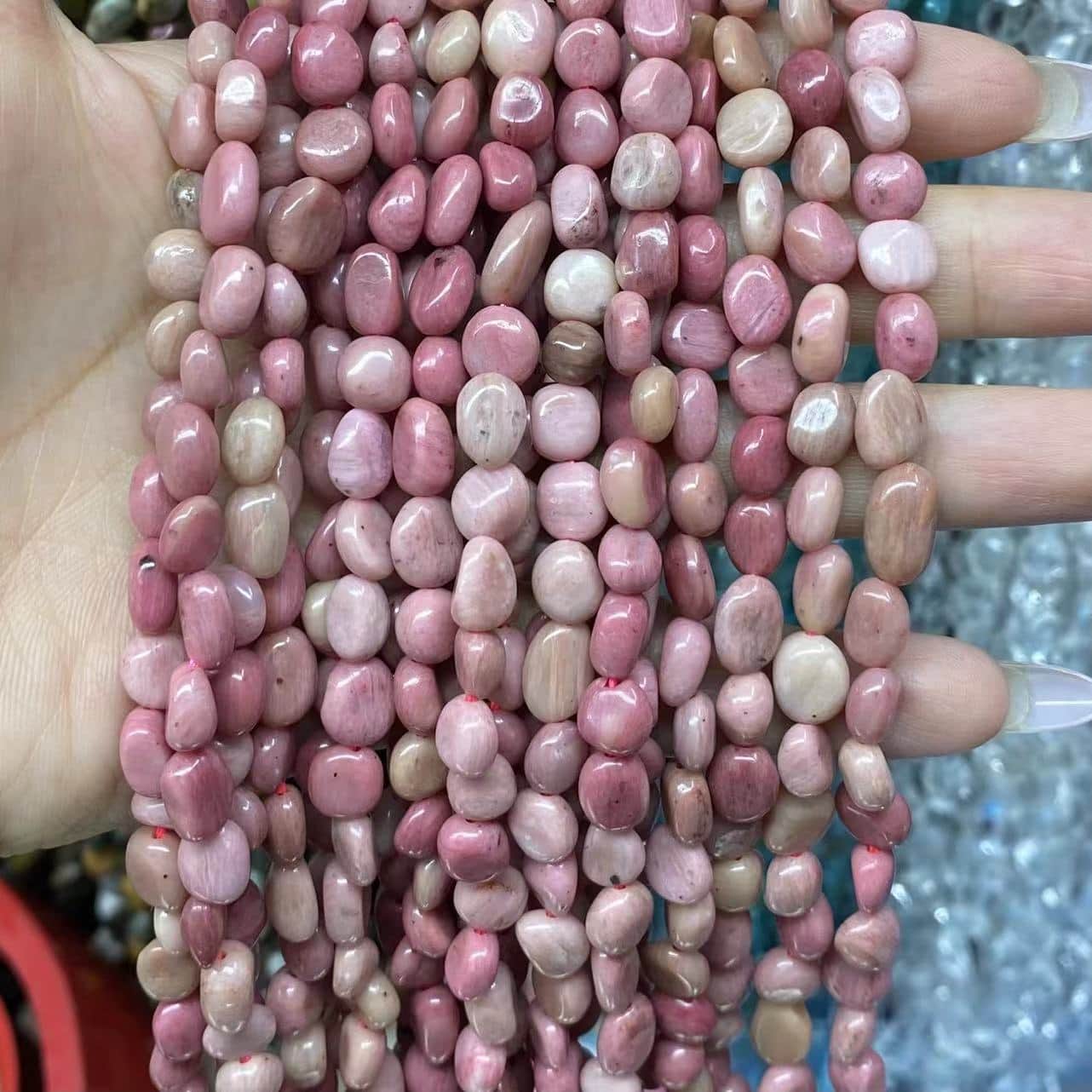 Nugget Smooth Beads 6-8mm Gemstone/Quartz/Jasper/Agate