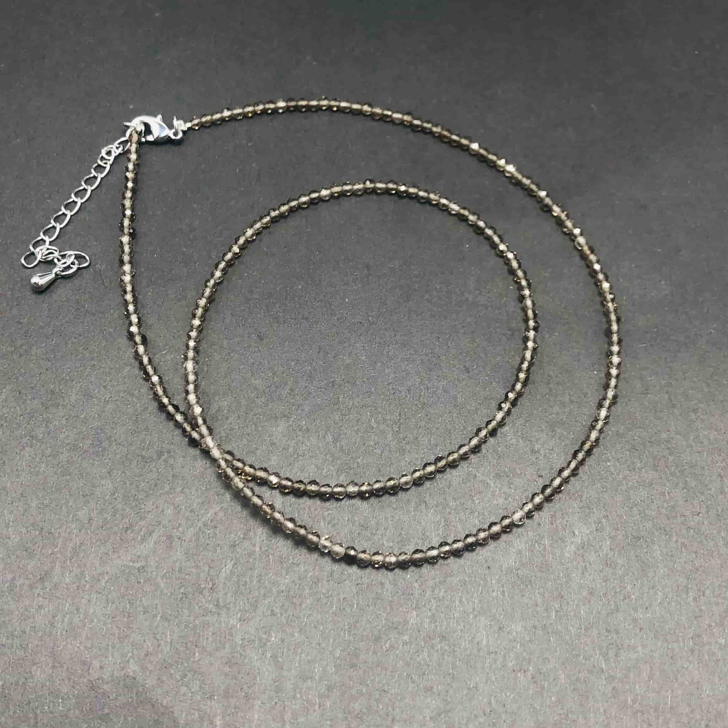 2mm Shining Beads Stone Necklace Choker Jewelry