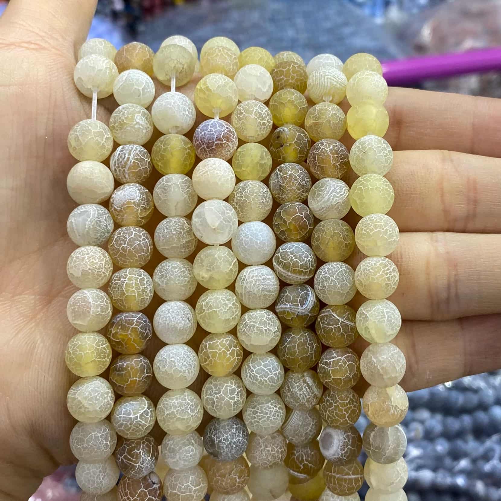 #1 Round Agate Beads 6mm/8mm/10mm/12mm