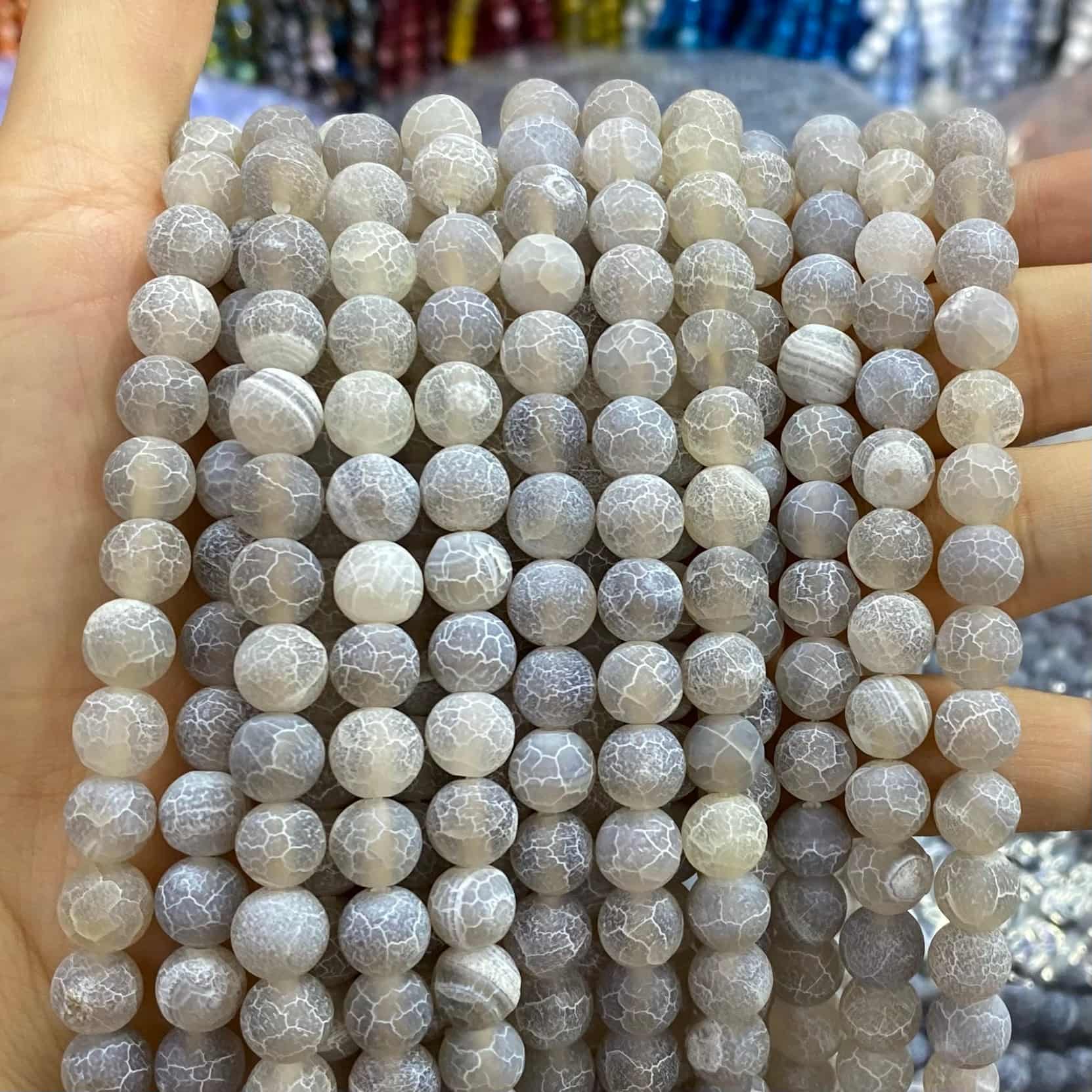 #1 Round Agate Beads 6mm/8mm/10mm/12mm