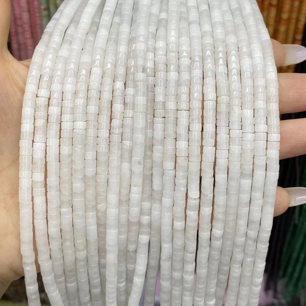 Heishi Rondelle Beads 2x4mm Quartz/Jasper/Agate/Crystal