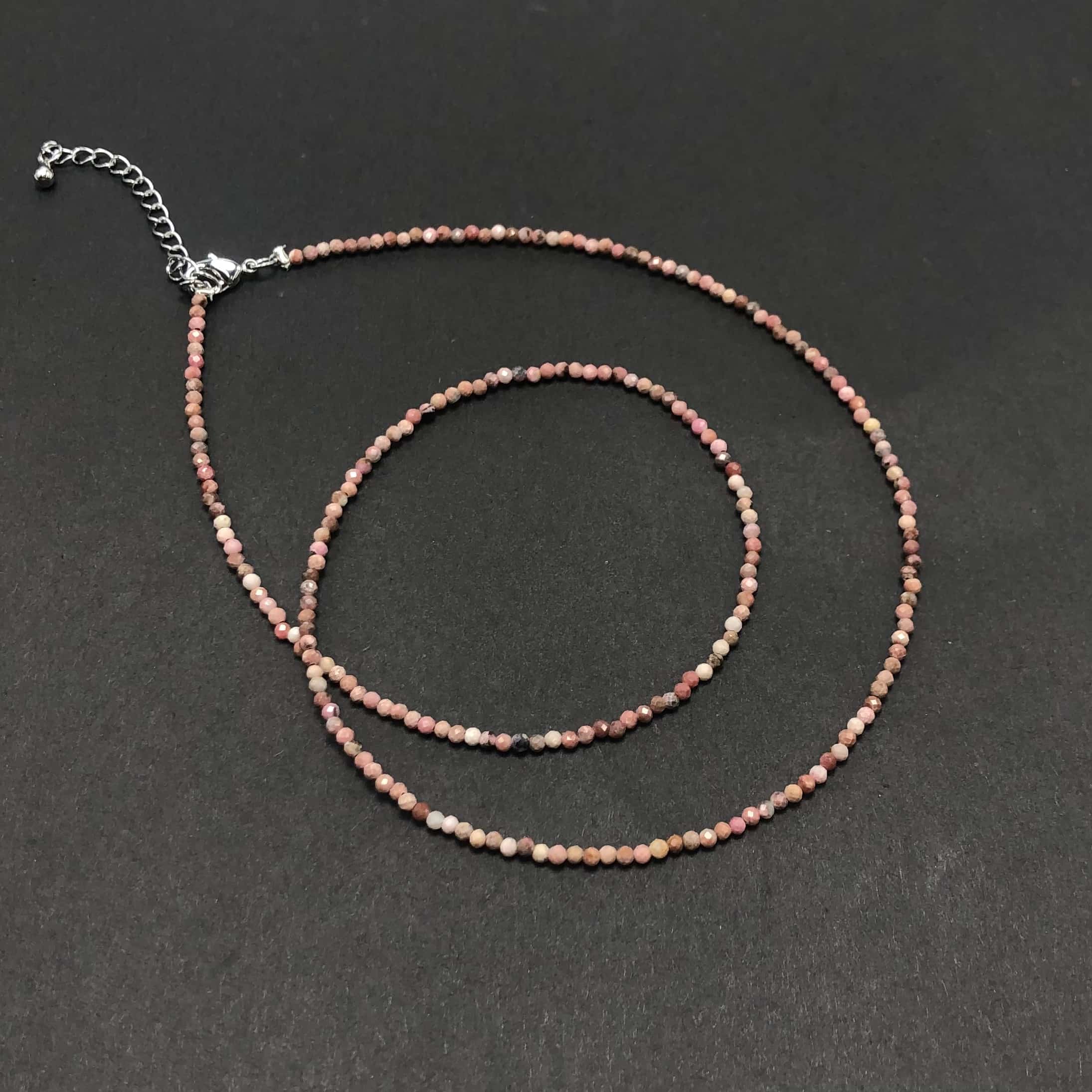 2mm Shining Beads Stone Necklace Choker Jewelry