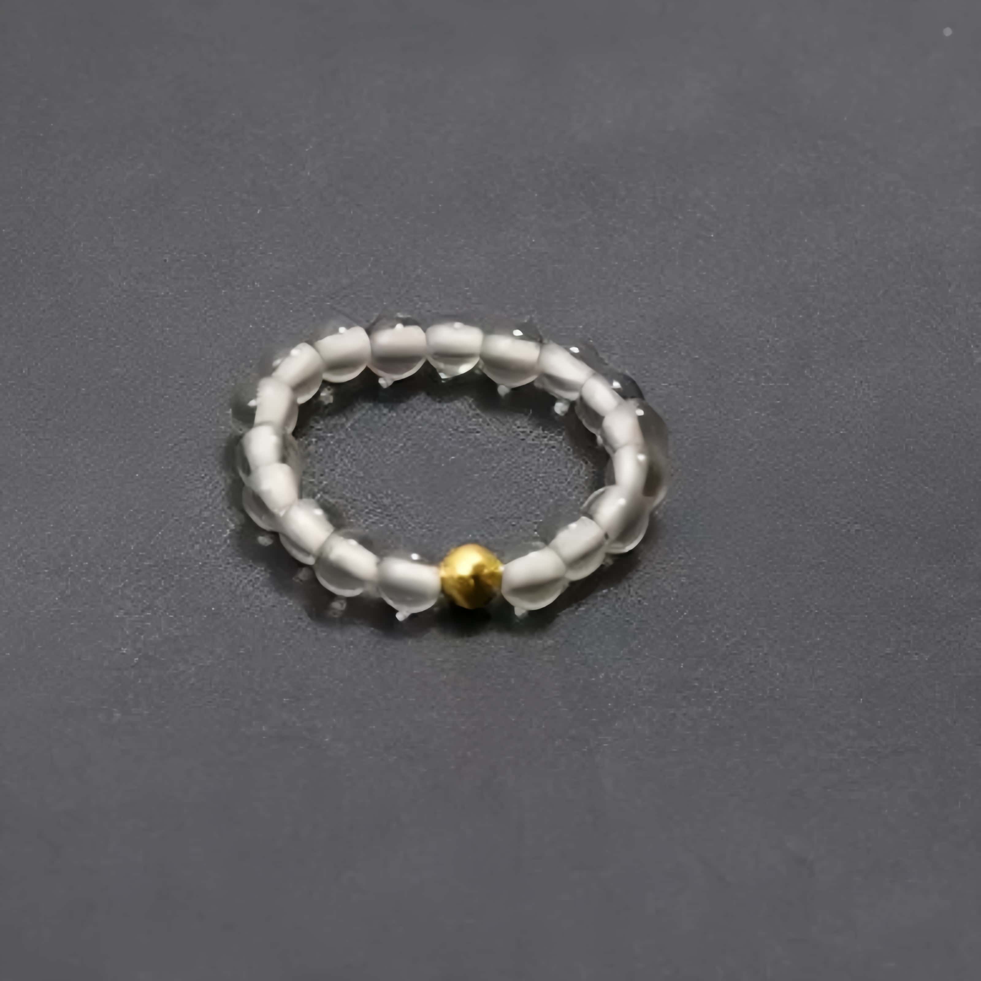 3mm Multi Round Bead Ring Elastic Rings Stackable