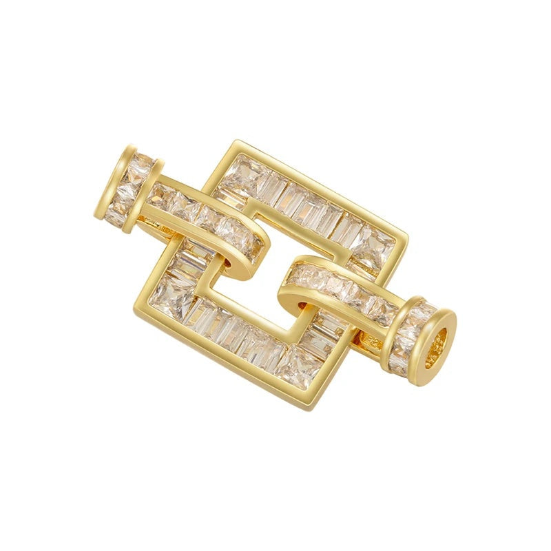 1 Pcs Hooks Accesories Supplies Brass Cubic Zirconia Connectors