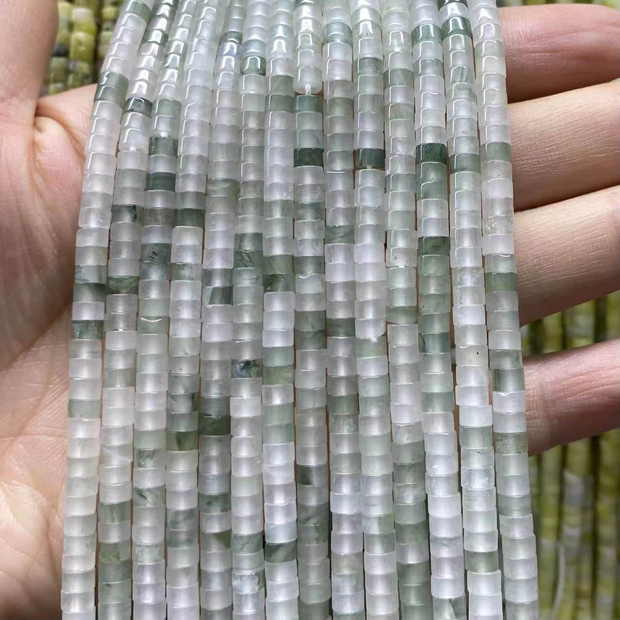 Heishi Rondelle Beads 2x4mm Quartz/Jasper/Agate/Crystal
