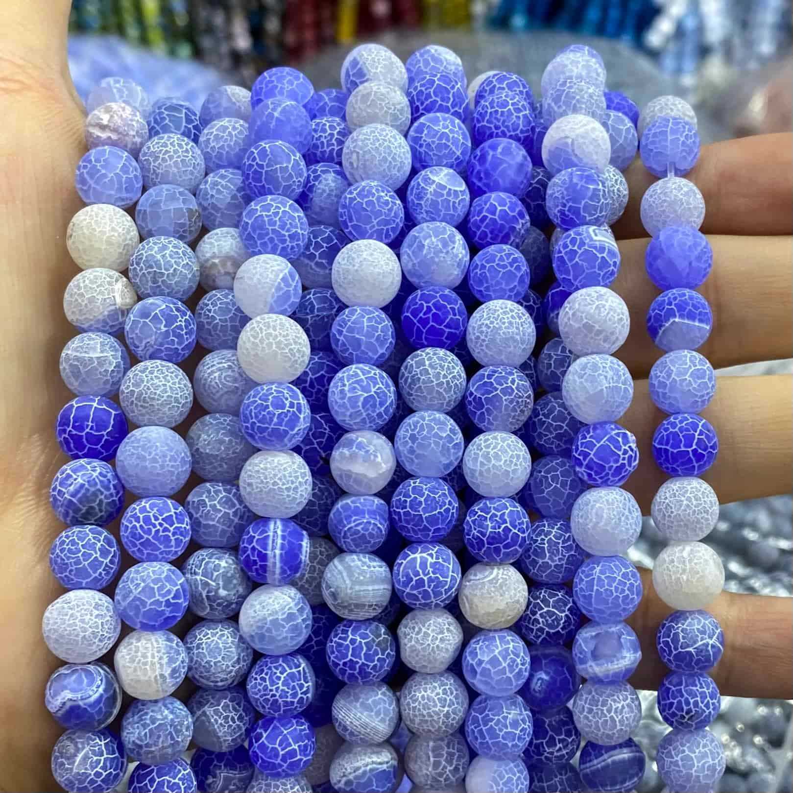 #1 Round Agate Beads 6mm/8mm/10mm/12mm