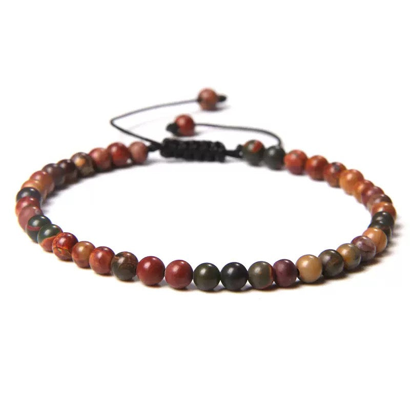 Beads Bracelet Adjustable Rope String Braided Bracelets 4mm 6mm 8mm