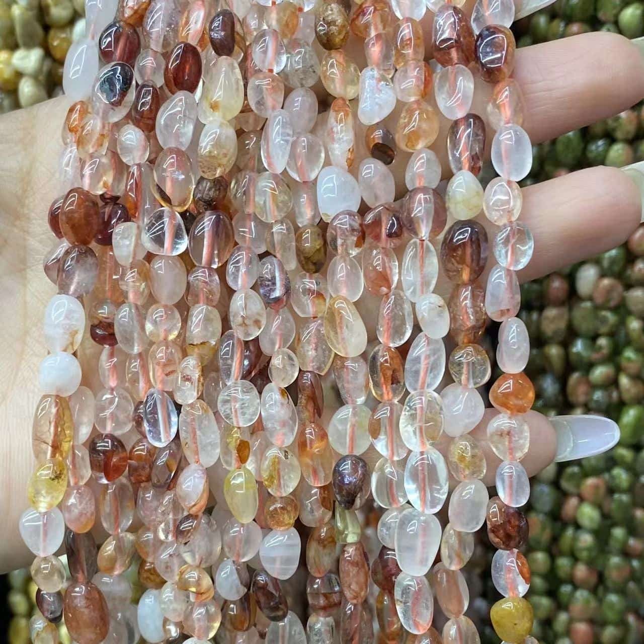 Nugget Smooth Beads 6-8mm Gemstone/Quartz/Jasper/Agate
