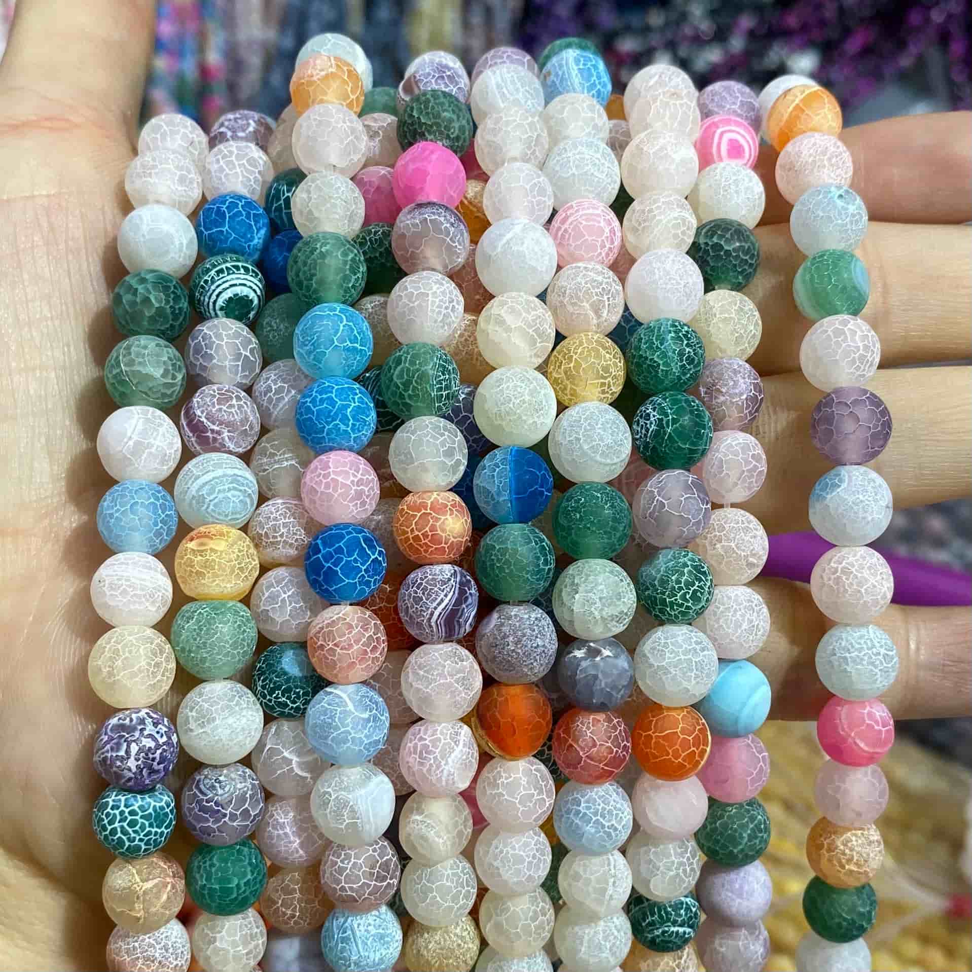 #1 Round Agate Beads 6mm/8mm/10mm/12mm