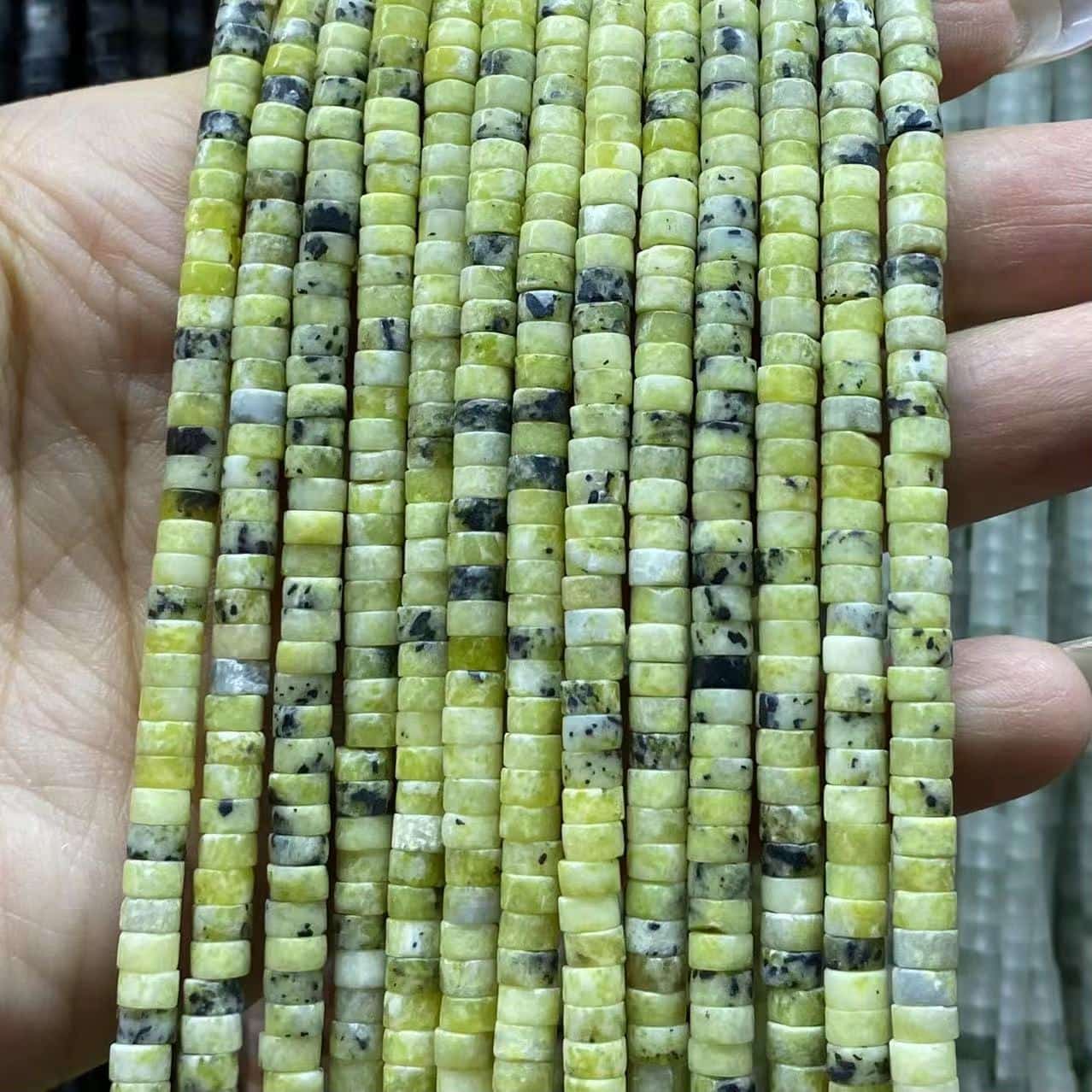 Heishi Rondelle Beads 2x4mm Quartz/Jasper/Agate/Crystal