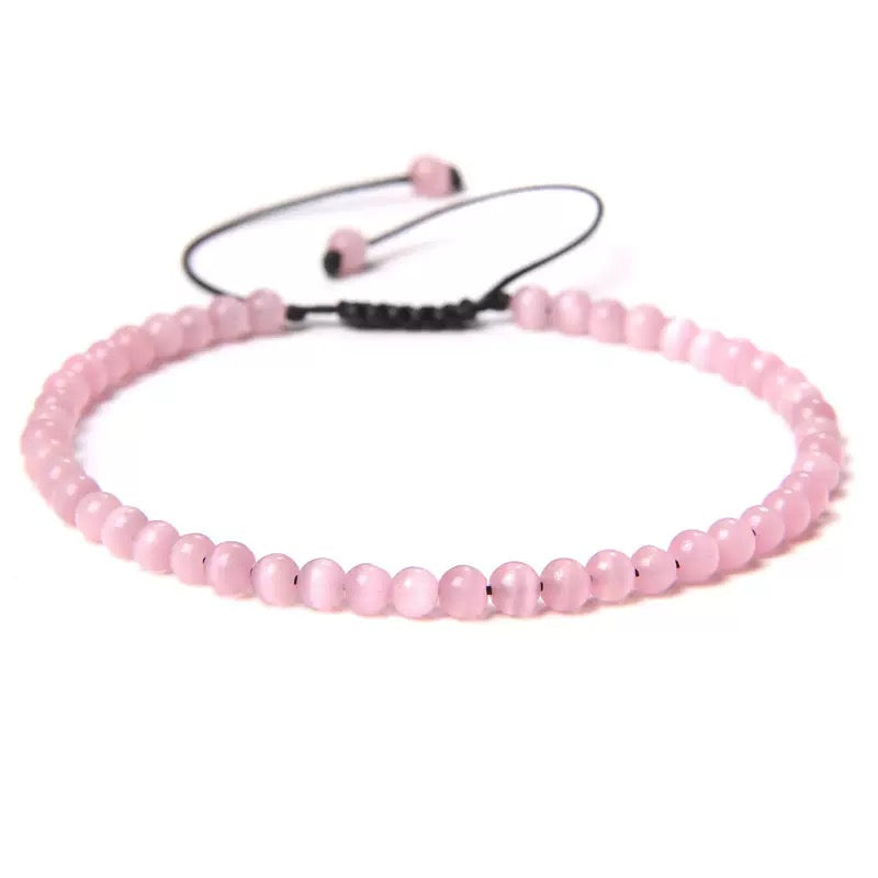 Beads Bracelet Adjustable Rope String Braided Bracelets 4mm 6mm 8mm