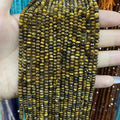 Faceted Rondelle Tigers Eye Beads